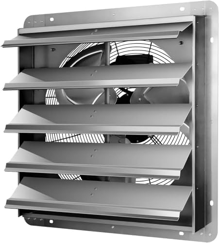 iPower 20 Inch Shutter Exhaust Fan 3368 CFM High Speed for Attic Barn Greenhouse